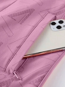 1pc Women's Sportswear Jacket With Detachable Hood, Wind-Resistant Hooded Windbreaker For Running, Hiking, Outdoor Sports, Spring/Autumn