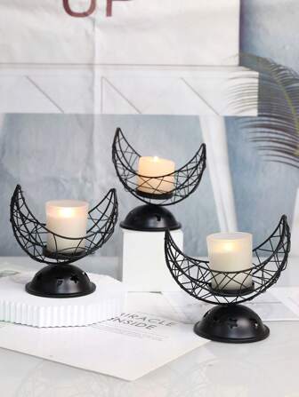 1 件 Rama 铁烛台，金属装饰，豪华烛台，家居装饰，房间装饰，派对和节日装饰品，客厅配件，星星，月亮，灯笼