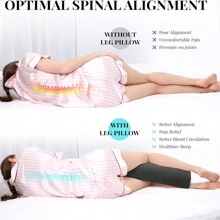 Pillow For Back Sleeping Memory Foam Leg Pillow For Side Sleeping Bolster Pillow For Legs Elevation Half Moon Leg Elevation Pillow For Knee Lumbar Support Ankle Rest And Foot Comfort