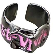 1 pieza Hebilla de cinturón de metal con letra de moda para hombres, anillos ajustables para parejas de mujeres - Multicolor - Ver 15