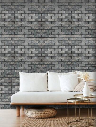 1pc 3d Realistic Bricks Stones Wallpaper Home ation Sticker Peel Stick Self Adhesive Paper Cabinets, Tables, Chairs Room Background,Renovation Stickers Wand Panels,Wall Paper, Wallpapers, Items Refresh Your Home,Rama view 7