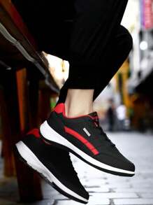 Zapatillas deportivas casuales para hombre,Zapatillas de tenis con suela blanda antideslizante - Negro - Ver 4