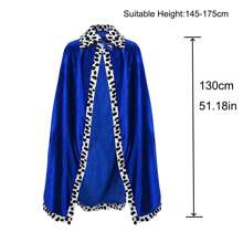 130cm 90cm Carnival Party Cape King Prince Cosplay Costume Crown Wand Shawl Activity Party Performance Costume Halloween - Multicolor - View 20