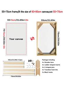 1 件 DIY 木制画框套件，用于帆布画、帆布画框木条、大尺寸画框，用于海报、油画、壁画、照片、客厅、卧室、办公室、茶室、餐厅、学校、浴室等墙壁装饰 - 彩色 - 查看 20