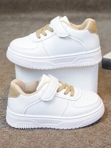 Zapatillas deportivas informales planas y cómodas con para bebés/niños pequeños, zapatos de running ligeros adecuados para actividades al aire libre todo el año - Caqui - Ver 2
