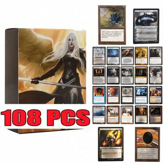108 piezas Cartas de Magic The Gathering de centro azul, tierras duales, tierras de búsqueda, tierras de sacudida, cartas proxy