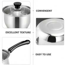 3PCS Stainless Steel Pans Set, Induction Pot And Pan Set With Glass Lids, Includes 16cm, 18cm & 20cm Saucepans, Cookware Set Compatible With Induction, Gas And Electric Hob,Suitable For Various Stoves - Silver - View 9