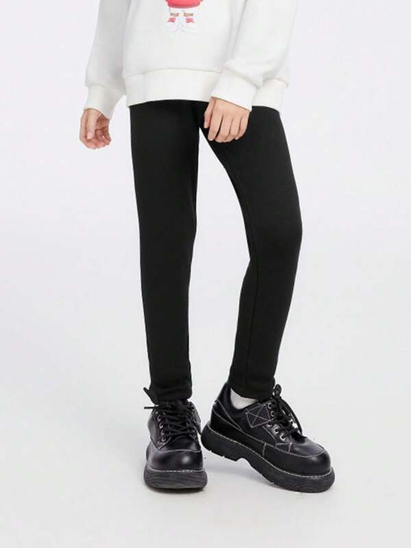 Annil Pantaloni termici a maglia a lungo per bambine, per l'inverno