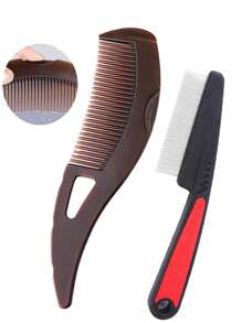 2pcs Dandruff Comb, Stainless Steel Fine Tooth Comb, Scalp Psoriasis Brush, Dandruff Brush, Head Lice Comb, Multi-Function Hair Brush For Scalp Massage, Suitable For Men, Women, And Children