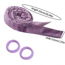 Băng đô uốn tóc không dùng nhiệt, Ruy băng uốn tóc không dùng nhiệt kèm dây buộc tóc, Ruy băng uốn tóc, Dụng cụ tạo kiểu tóc xoăn tự nhiên mềm mại DIY - Nhiều màu - Xem 3