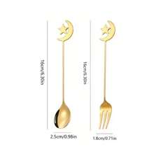 2 قطعة/4 قطع من مناول الحلوى والمثلجات والفواكه على شكل هلال من الفولاذ المقاوم للصدأ - مثالي للاستخدام في المنزل أو المطبخ أو المطاعم، هدية