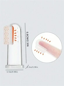 2pcs Pet Bathing Set,Pet Shampoo Brush Pet Bath Brush + Pet Toothbrush, Silicone Massage Rubber Bath Brush, Dog And Cat Bath Massage Glove Brush With Shampoo Reservoir For Dog And Cat Grooming Tools