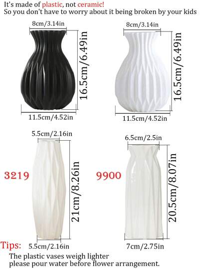 1pc Wit Polypropylene Anti Fall Vase, Nordic Bohemian Moderne Minimalist ative Flower Creative Home Craft Bloemen ation On Dining Table, Desktop, Long Lasting Centrepiece ation, Desktop Wedding Living Room, Bedroom, Fireplace Birthday Graduation Room Glass Vase view 7