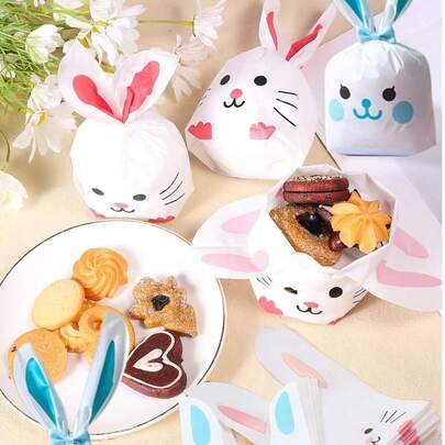 20/50 chiếc túi đựng tai thỏ Phục sinh dễ thương, túi đựng kẹo, gói bánh nướng ăn nhẹ cho sự kiện tiệc Phục sinh