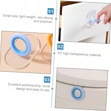 Monalife 1/3pcs Toilet Lid Lifter Toilet Covers Toielt Lid Lifting Handle Toilet Lifter Tool Toilet Caps Toilet Handle Toilet Cover Handle Portafilter Handgrip Abs Clamshell Toiletries Touch