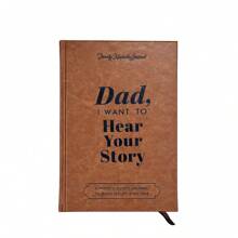 1pc Mom, Dad, I Want To Hear Your Stories: A Mother And Father's Guided Journal To Share Their Lives And Love - Leatherbound Hardcover With Ribbon Bookmark,School Supplies,Back To School