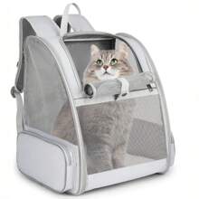 Breathable Pet Backpack Carrier, Dual Shoulder Cat Bag, Simple Design For Travel, Large Capacity Cat Carrier Cat Carrier Cat Backpack Bike Trailer
