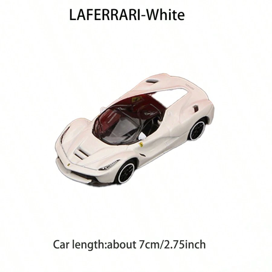 Burago 1:64 Scale Diecast SF90 488GTB LAFERARI Fingertip Model, Mini Sports Car Collectible Model, Desktop Decor - LAFERRARI-wHITE - View 1