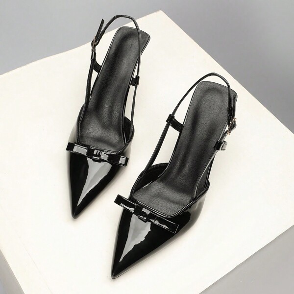 OMS Damen Spitzenschuh niedriger Absatz rückenfrei Slip-On Modeschuhe, dekorative Riemen High Heel sexy Lässig Schuhe, burgunderrot Schlupfschuh Party & Event Schuhe