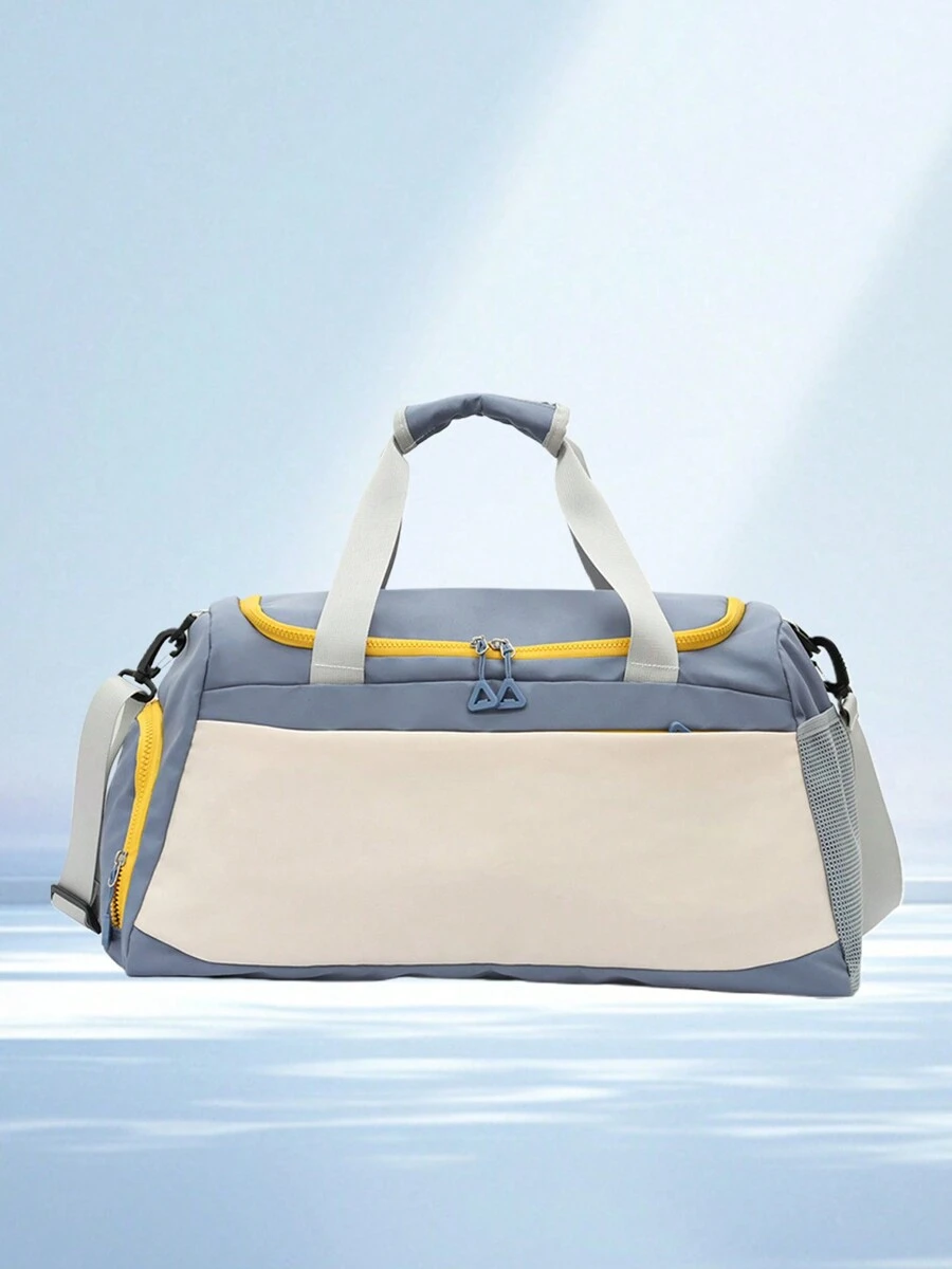 Women's Multi-Pocket Sports Shoulder Bag With Wet Bag And Shoe Compartment, Weekend Overnight Travel Duffel Bag - 藍色 - 查看 1