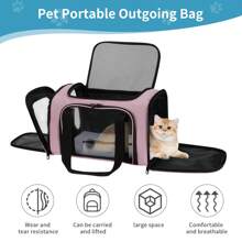 AYYDS Cat Transport Boxes, 45 X 28 X 28 Cm Foldable Dog Bag, Portable Breathable Dog Box Cat Bag With Adjustable Shoulder Strap For Cats, Small Dogs In The Car, Plane Or Train