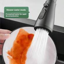 3-In-1 Kitchen & Bathroom Faucet Extender - Splash-Proof Pressurized Shower Head With 3-Speed Rotating Aerated Spray And Cleaning Nozzle Home Bathroom Decor Fall Decor Back To School