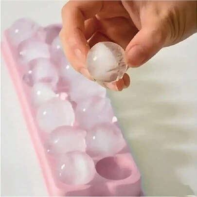 1pc 3D Round Ice Mold With Lid - Large Diy Ice Tray Set For Whiskey, Cocktails & Coffee - Perfect For Christmas Parties Ice Tray For Tumbler Cup Reusable Ice For Drinks