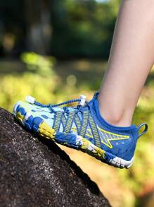 Special Offer Kids & Teens Boys/Girls Beach/Water Shoes, Professional Beach Volleyball Training Shoes, Cycling Shoes, Fitness Hiking Shoes, Lightweight , Best Companion For Beach Trip (Asymmetrical Print On Soles) - Blue - View 7