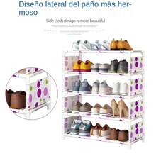 Zapatero extraíble marca Tumey con zapateros de 4 5 6 y 7 niveles, estructura de acero y conexiones de plástico para guardar y guardar zapatos - Gris - Ver 10