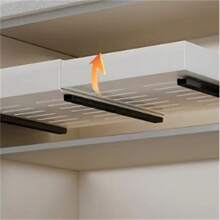 1pc No-Drill Expandable Pull-Out Cabinet Basket Under-Sink Drawer Dish Rack Kitchen Storage Organizer - Multicolor - View 8