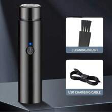 迷你便携式电动剃须刀，自助修容剃须刀，无线充电，适用于眉毛、上下唇、脸颊、下巴和颈部。