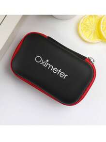 1 pieza Estuche de almacenamiento para oxímetro de dedo, Estuche de almacenamiento mini para oxímetro, Estuche protector de silicona diseñado especialmente para oxímetro, Estuche con cremallera de empaque universal para almacenamiento de oxímetro para viajes y hogar (solo el estuche)