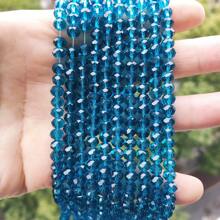 Al por mayor 10 hebras / 830+ piezas Cuentas de cristal brillante de 6 mm / Cuentas para vacaciones / Cuentas de cristal de estilo austriaco / Cuentas de cristal facetadas / Cuentas de cristal de forma redonda de colores para pulseras / collares / tobillos / aretes Haciendo joyas / Cuentas sueltas DIY / Cuentas espaciadoras de cristal / Decoración de boda / Decoración del árbol de Navidad / Decoración navideña / Decoración de la habitación