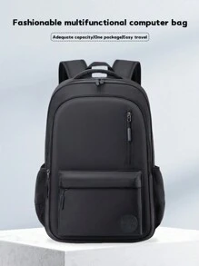 1 件黑色高容量休闲背包，轻便旅行背包，男女通用书包，适合大学、高中、青少年，返校礼物 - A - 查看 8
