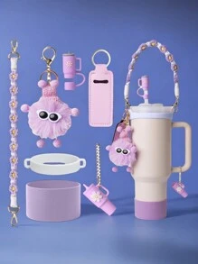 Zestaw akcesoriów do kubków 1 szt. Kompatybilny z kubkiem 30 uncji 40 uncji Zawiera 1 szt. Pasek na uchwyt butelki z wodą 1 szt. Osłona na słomkę Siliocne 1 szt. Osłona na kubek Siliocne 2 szt. Akcesoria do zawieszek, artykuły szkolne