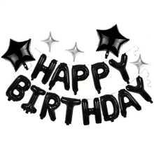 18pcs Multicolor HAPPY BIRTHDAY Letter With Star Balloon Set Birthday Party Decoration Balloons