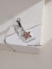 1 st. Modieuze schattige clip-on ster nep navelring, navel sieraden voor vrouwen