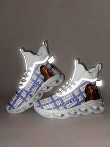 Personalisierte Hochbund Sportschuhe, mit Ihrem Foto und Namen bedruckt, reflektierendes, atmungsaktives Mesh-Design, modische und komfortable Sneaker mit dicker Sohle, stilvolle und weiche Sportbekleidung für Damen und Herren