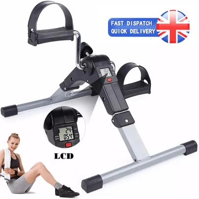 Mini Exercise Bike Portable Pedal Exerciser Resistance Cycle Gym Fitness Indoor Home Sport,Folding Pedal Exerciser