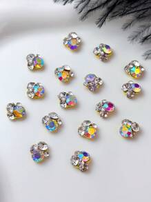10pcs 3D Nail Art AB Rhinestone Nail Decoration Nail Gem Nail Art Accessories Suitable For Women And Girls Nail Art Jewelry
