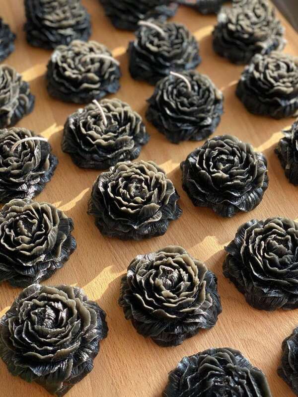 1pc Peony Flower Aroma Candle Silicone Mold, For Handmade 3D Floral Aroma Candle, Plaster Diffuser Stone, Resin Crafts, Home Decor, Mother's Day Gift, Holiday Present, Party Atmosphere