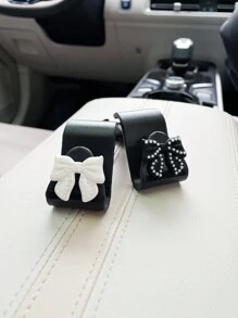 Bowknot Car Hook, Car Interior Storage Hook For Bags, Umbrellas And Other Items, Multifunctional Car Seat Back Hook - A - View 8