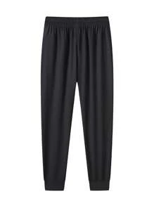 Pantalones de senderismo para hombres, ligeros, de secado rápido, transpirables e impermeables, adecuados para camping, pesca, correr y actividades atléticas, estilo jogger con cintura con cordón y bolsillos con cremallera