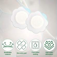 20/100pieces Unscented Self-Adhesive Belly Button Wraps - Water-Soluble, Oil-Free, Disposable Castor Oil Pads For Belly Button Care - White - View 4