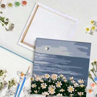 1 st inramad färg efter nummer för vuxna, lätt akrylmålning efter siffror för vuxna nybörjare, DIY-målning efter siffror för present Hemväggdekor 20x20cm/7.87x7.87in