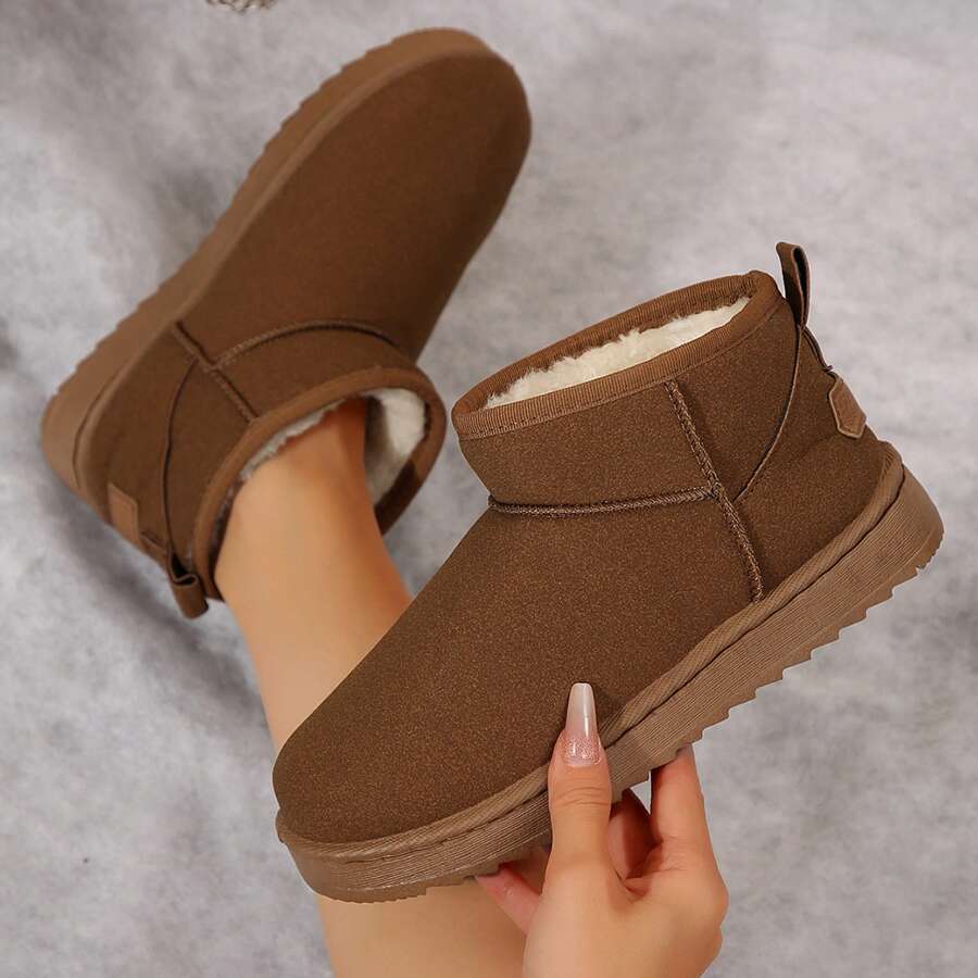 Winter Classic Women's Snow Boots Padded Thickened Non-Slip Waterproof Cotton Shoes Short Boots For Women Winter House Slippers - 銅色 - 查看 1