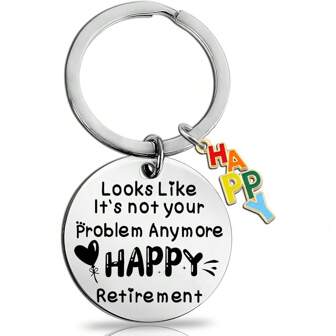 1pc Stocking Stuffers For Grandma Grandpa Christmas Gifts Happy Retirement Gifts For Women Men Funny Teacher Retired Gift Ideas Humorous Retirement Keychain Teacher Rretirement Gifts For Women