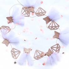 Gold Sliver And Rose Gold Bride To Be Banner Sign Double Sided Glitter Paper 3D Wedding Dress Rhinestone Bride Garland For Bridal Shower Engagement Wedding Bachelorette Just Married Party Decorations Supplies