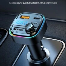 Kfz-Ladegerät FM-Sender MP3-Player Freisprechanlage Kabelloses Bluetooth 5.3 5V3.1A Dual-USB Kfz-Adapter Radiomodulator zur Wiedergabe von USB-Sticks