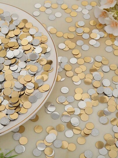 1000pcs Round Confetti - Perfect For Scattering On Tables For Birthday And Wedding Celebrations, Wedding Toss, Glitter, Sequins, Confetti For Party Table Decor, Suitable For Birthday Parties, Filling Transparent Balloons, Wedding Toss, Valentine's Day, Bachelor/Bachelorette Parties, Graduation Parties, Back To School, Theme Parties, Retirement Parties, Anniversaries